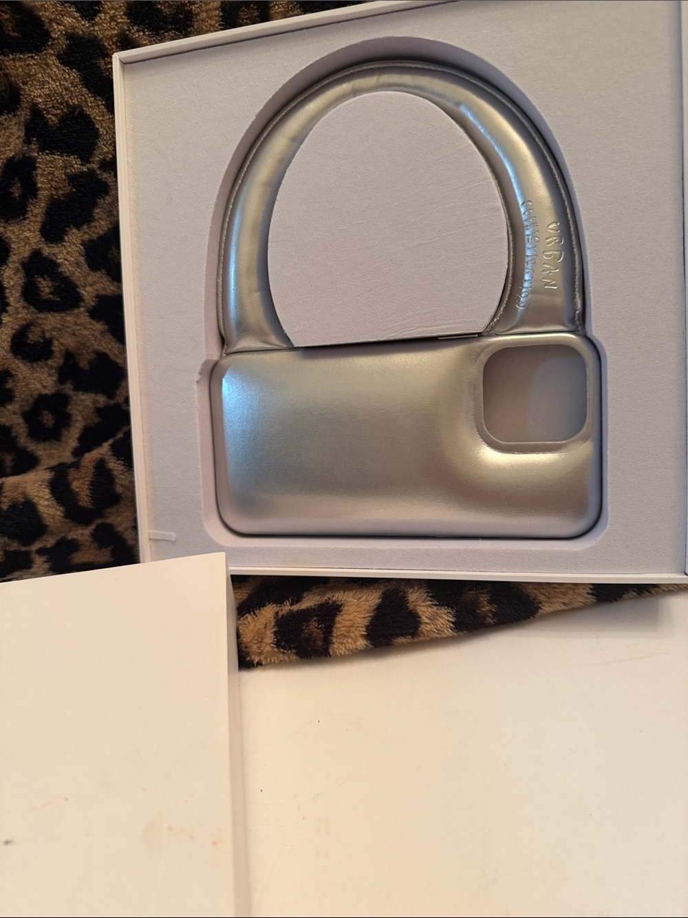 Silver Padded Handle Phone Case with Integrated Grip